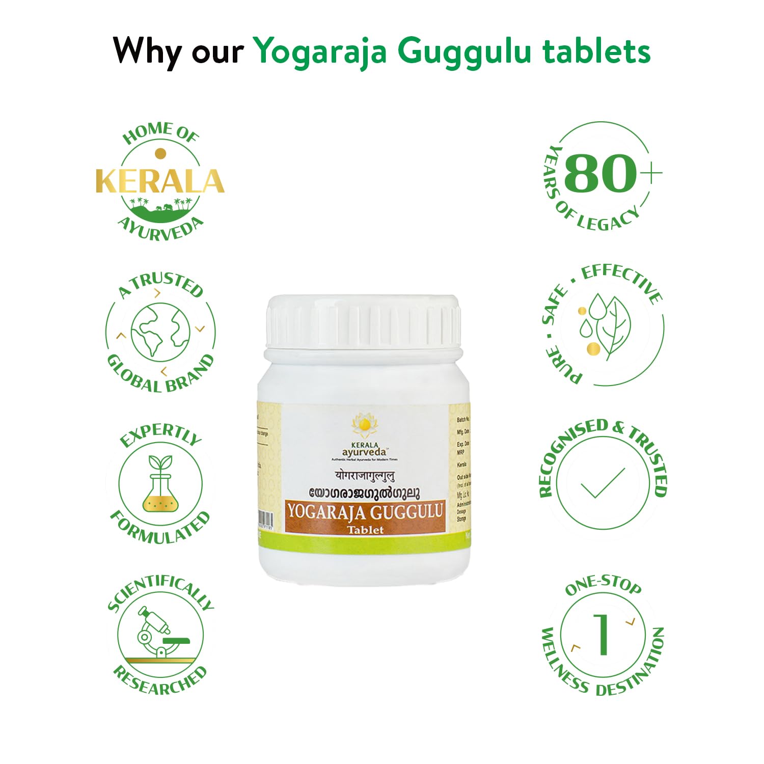Kerala Ayurveda Yogaraja Guggulu Tablet – view 6