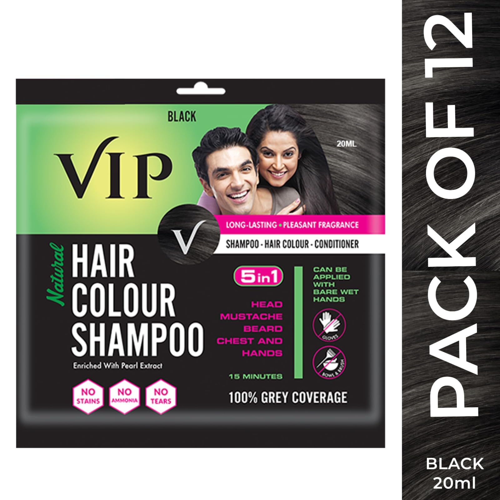 VIP HAIR COLOUR SHAMPOO Gel Shampoo- Black – view 2