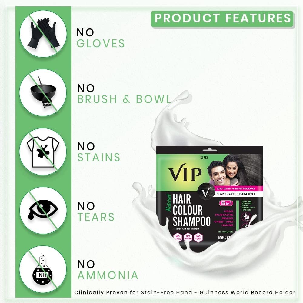VIP HAIR COLOUR SHAMPOO Gel Shampoo- Black – view 4