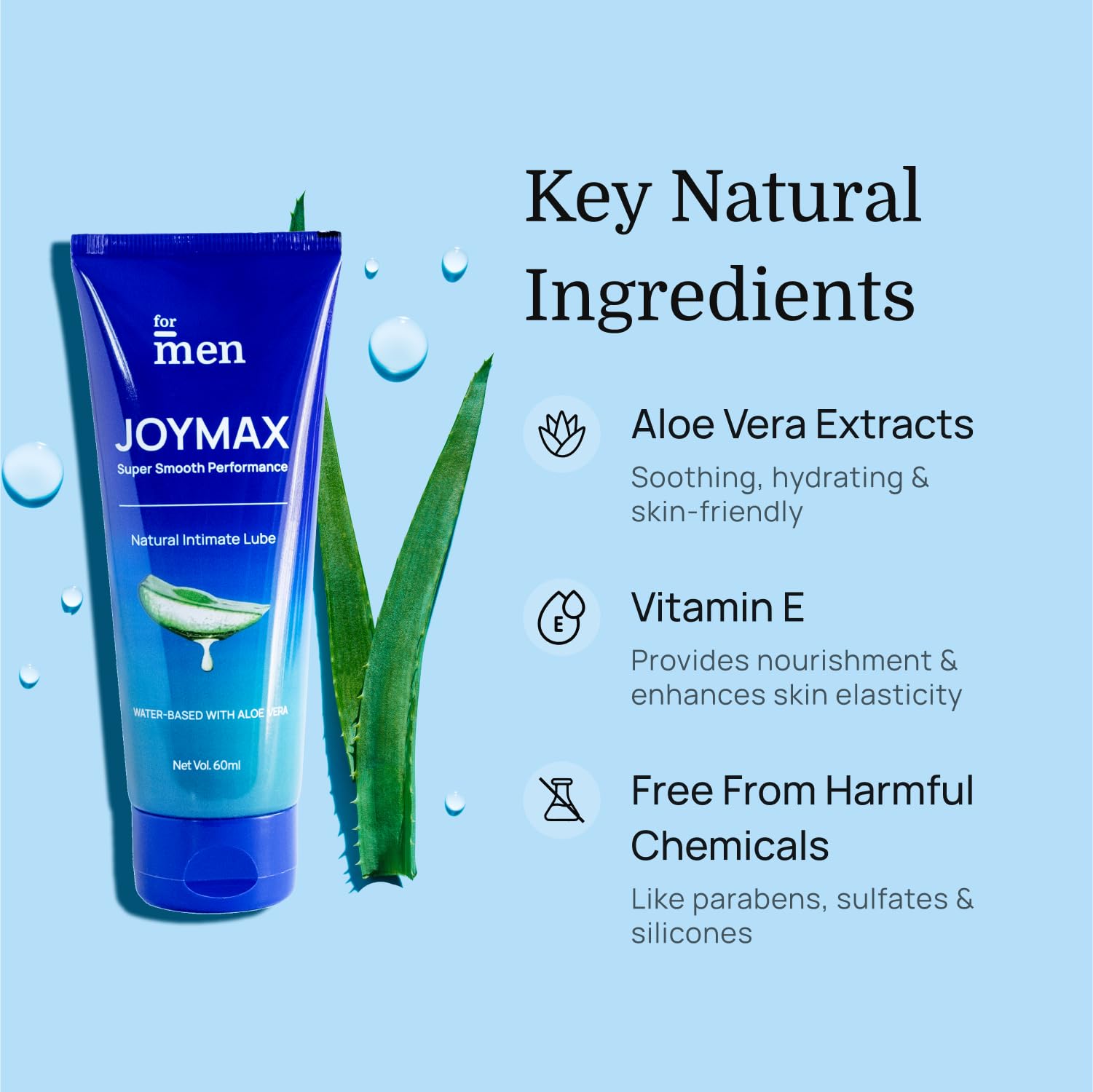 ForMen Water-Based Intimate Lube Gel with Aloe Vera – view 5