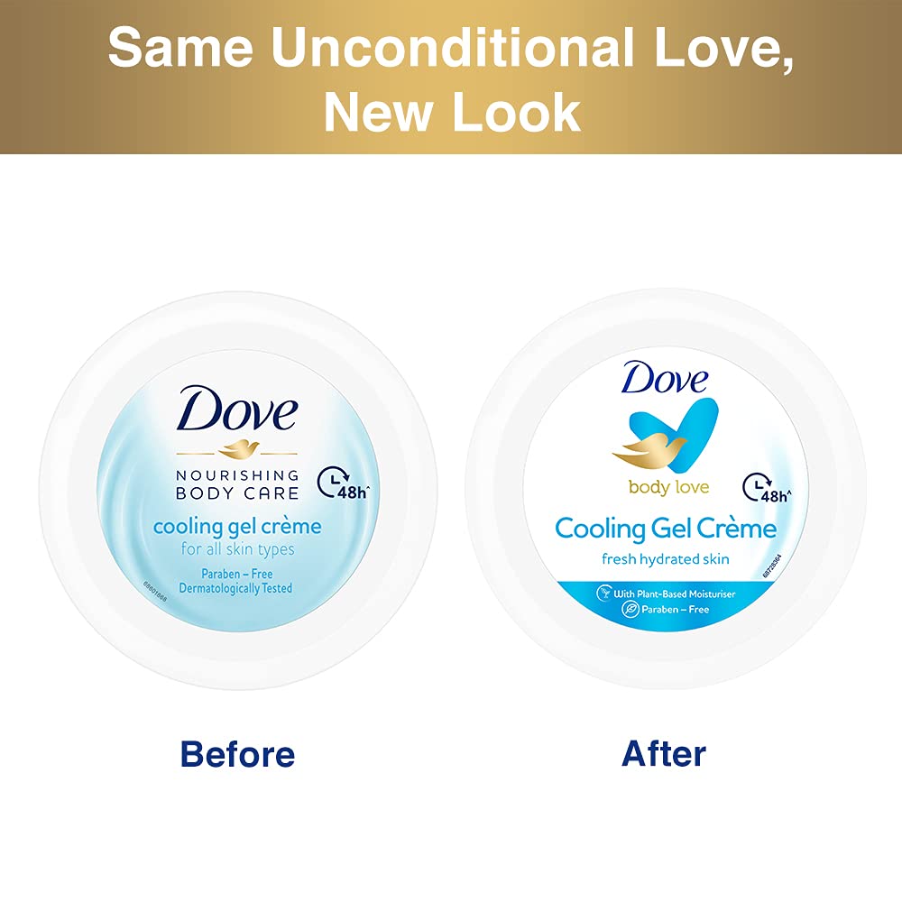 Dove Body Love Cooling Gel Crème Paraben Free, 48hrs Moisturisation with Plan Based moisturiser, Non Oily Feel, Refreshed Hydrated Skin 245g – view 6
