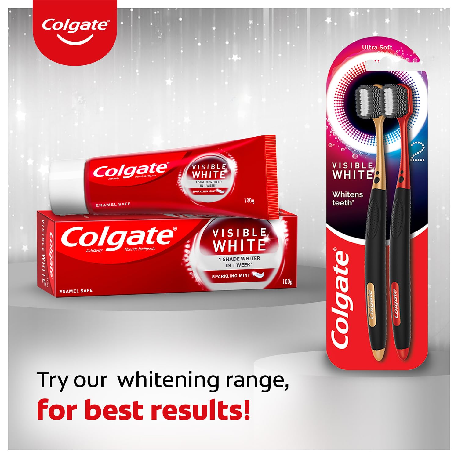 Colgate Visible White Toothpaste (50g) Teeth Whitening Starts in 1 week, Safe on Enamel, Stain Removal and Minty Flavour for Fresh Breath – view 7