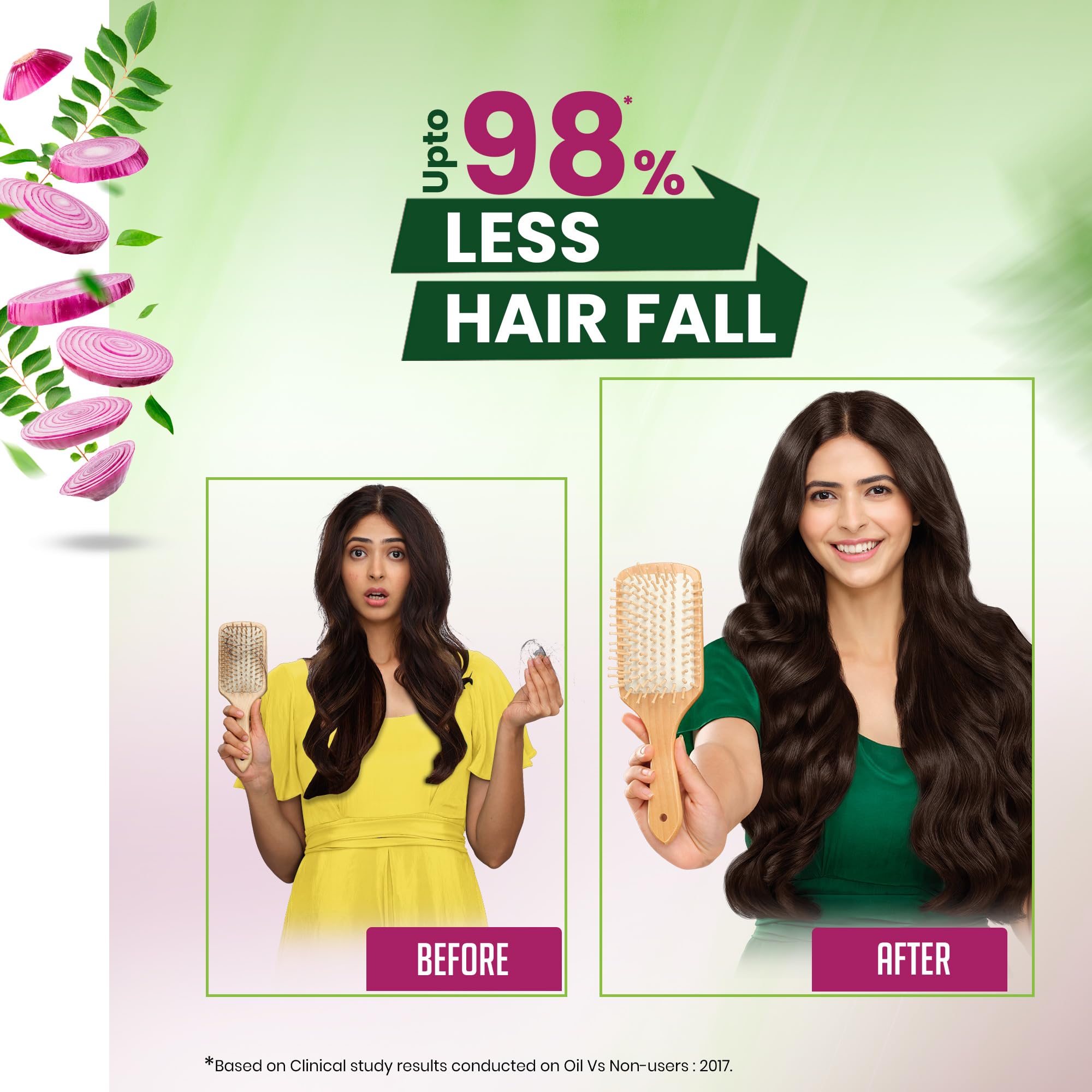 Kesh King Organic Onion Oil With Curry Leaves Reduces Hair Fall Upto 98% and Boosts Hair Growth – view 2