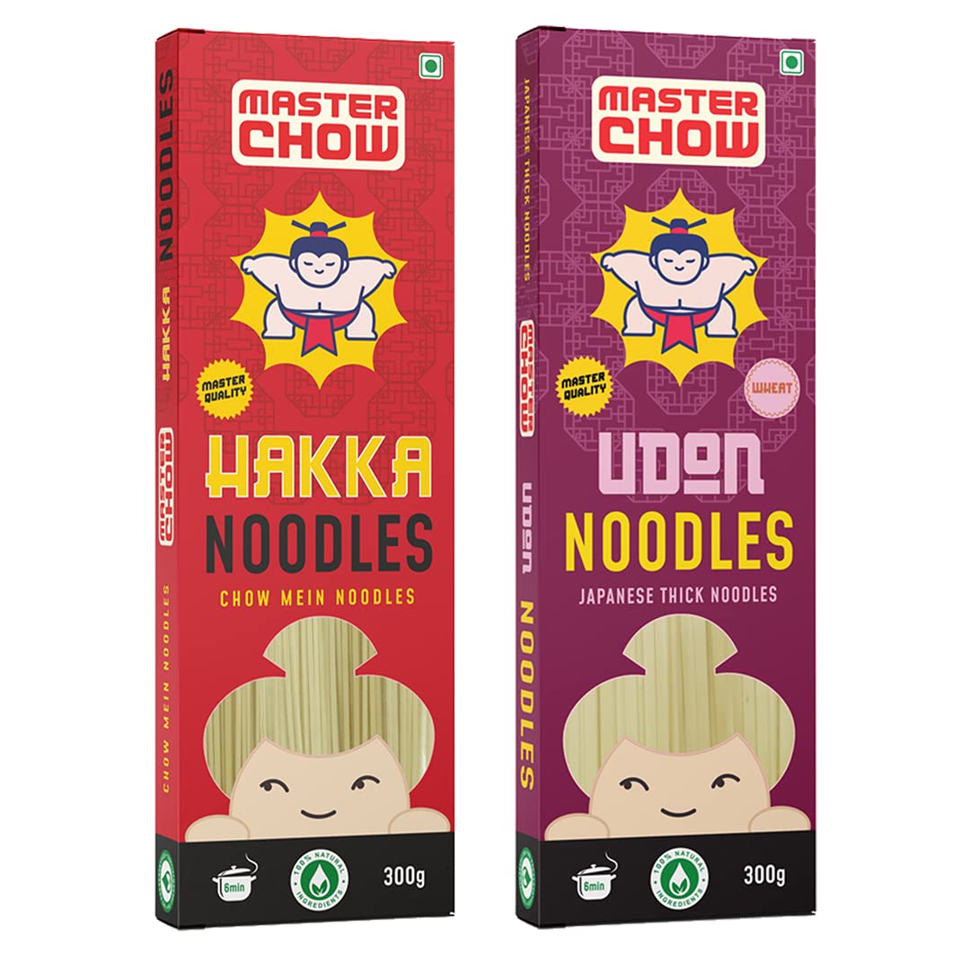 Boxed MasterChow Chinese Hakka and Udon noodles, 300g each