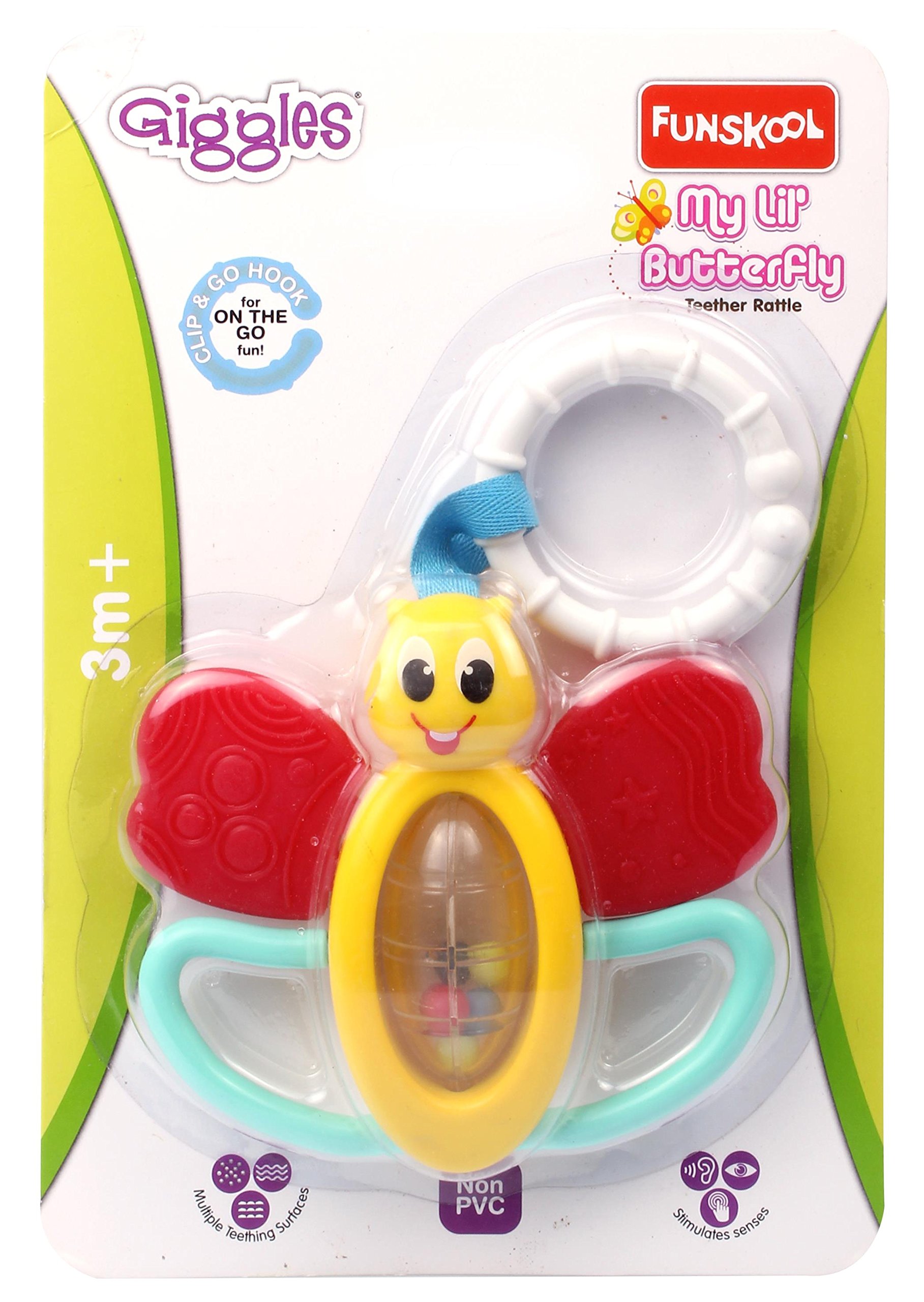Giggles Funskool My Lil Butterfly Teether Rattle, Multi Color, 4 Months and Above – view 2
