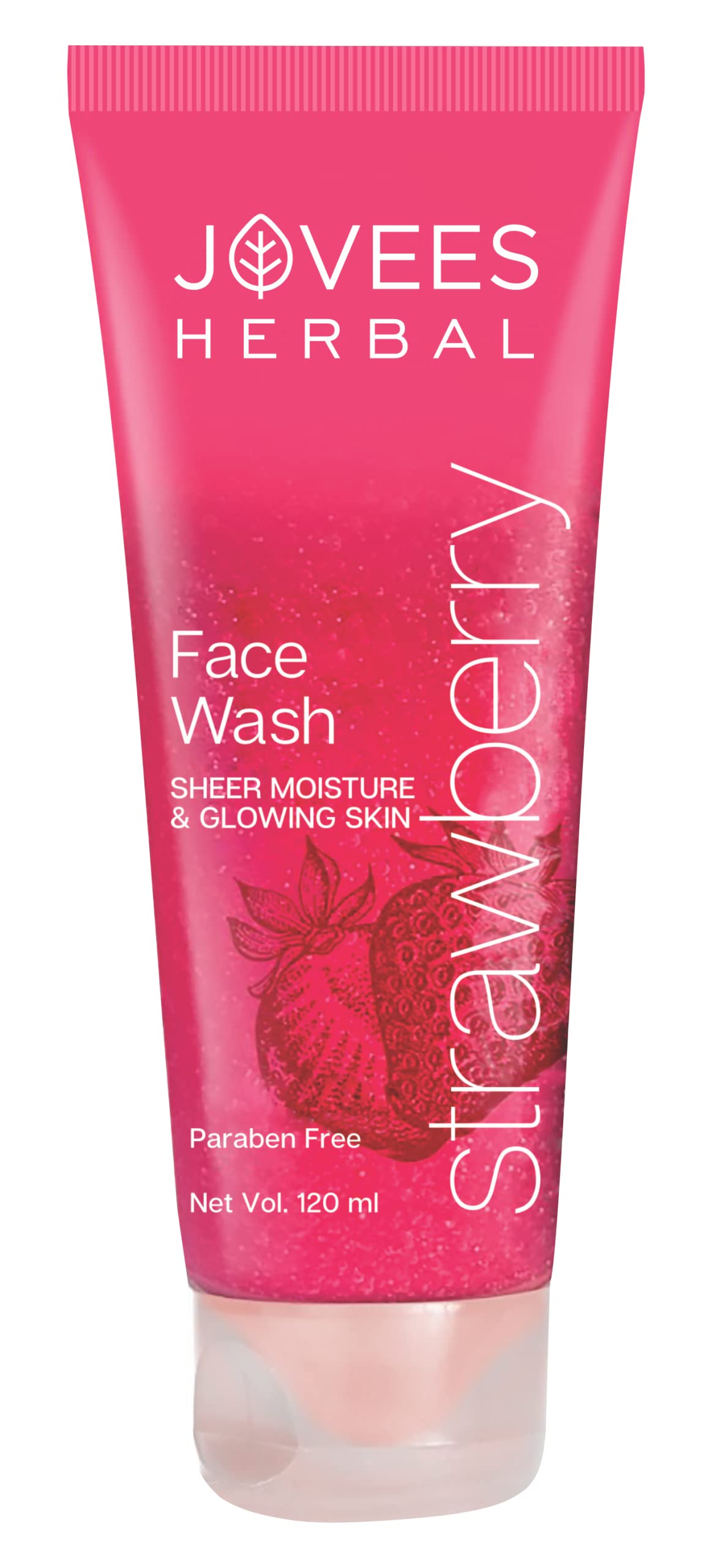120 ml strawberry gel face wash tube with hydrating formula