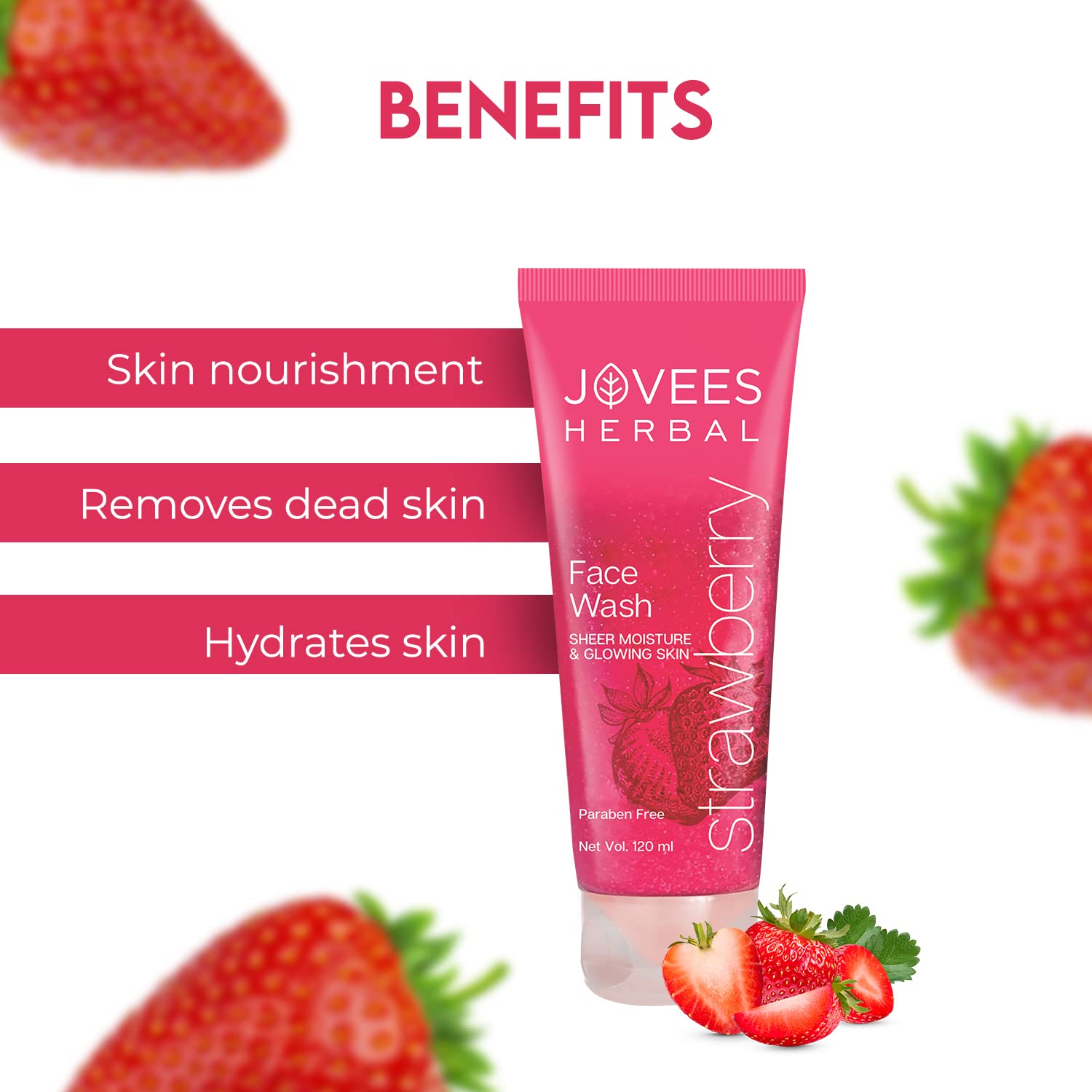 Jovees Herbal Strawberry Face Wash with Strawberry Extracts – view 5