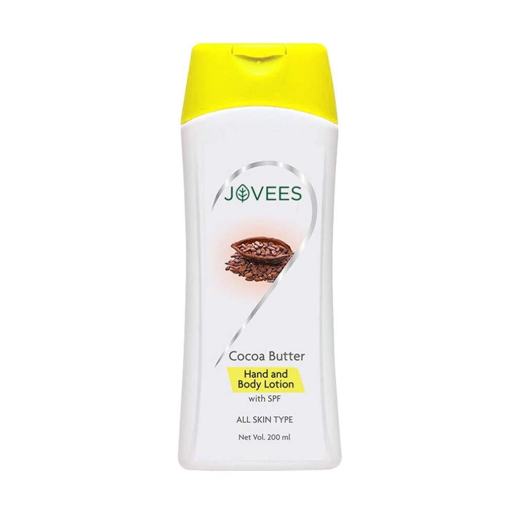 Jovees lightweight cocoa butter body lotion bottle for dry skin