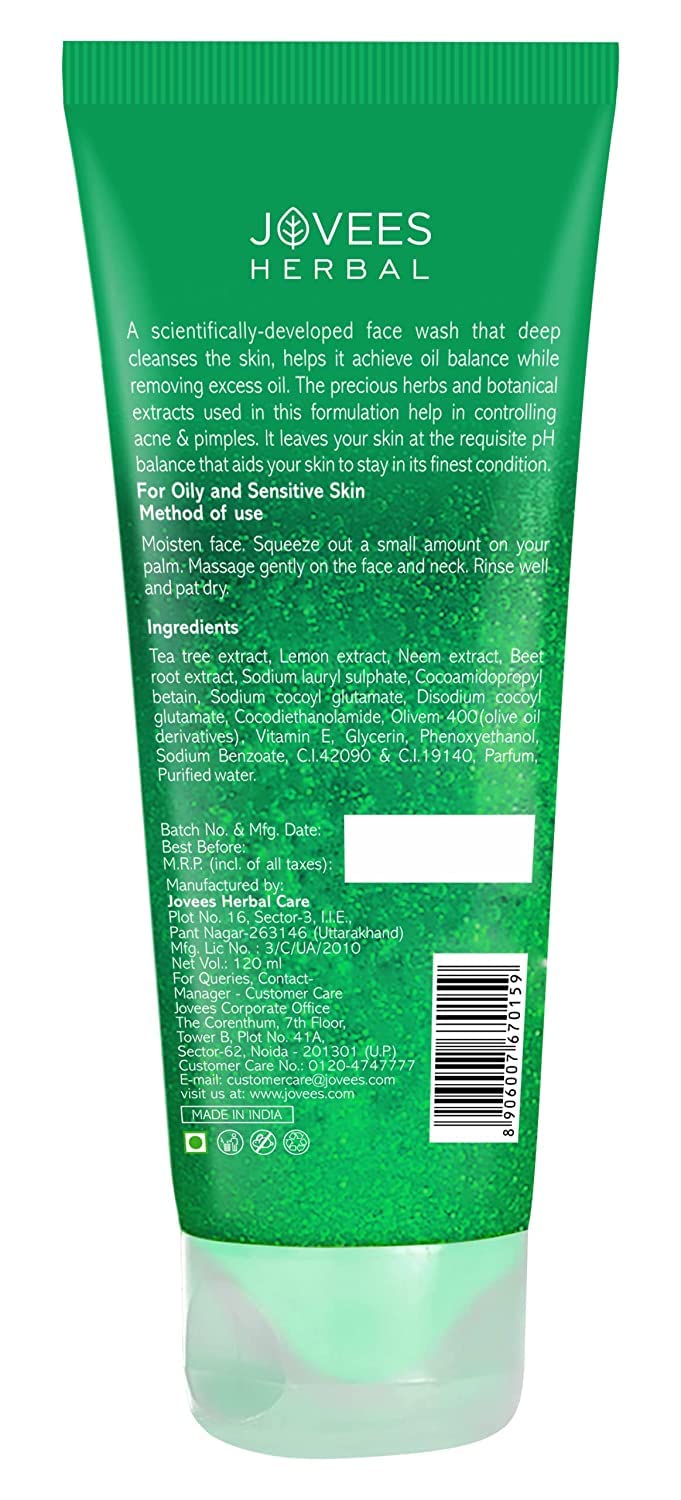 Jovees Herbal Tea Tree Oil Control Face Wash For Oily and Sensitive Skin – view 2