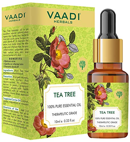 VAADI HERBALS Tea Tree Essential Oil - Reduces Acne, Prevents Dandruff & Hairfall, 10 ml – view 2