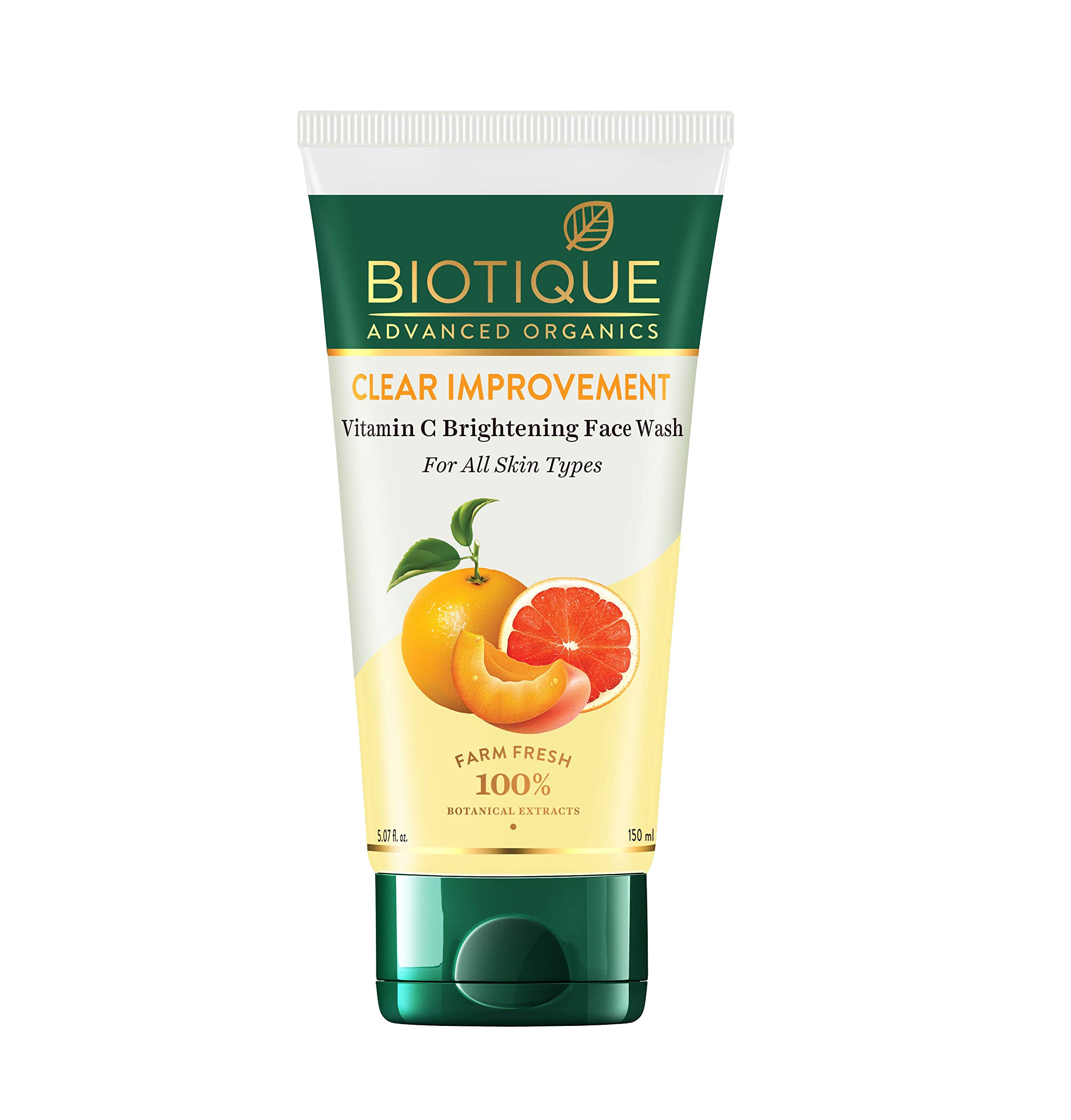Biotique Advanced Organics vitamin C face wash tube front