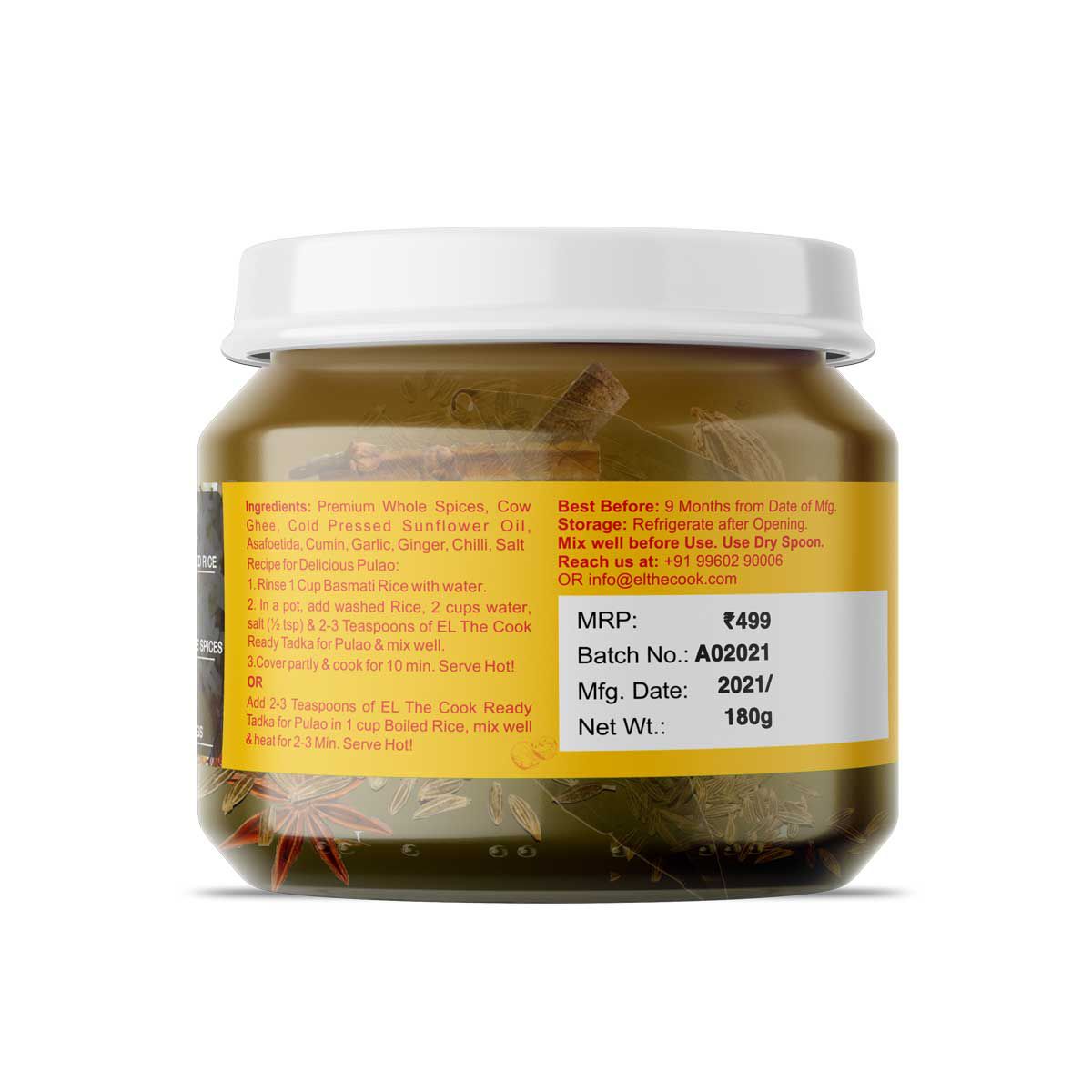 El The Cook Royal Pulao Tadka Jar - 180g – view 2