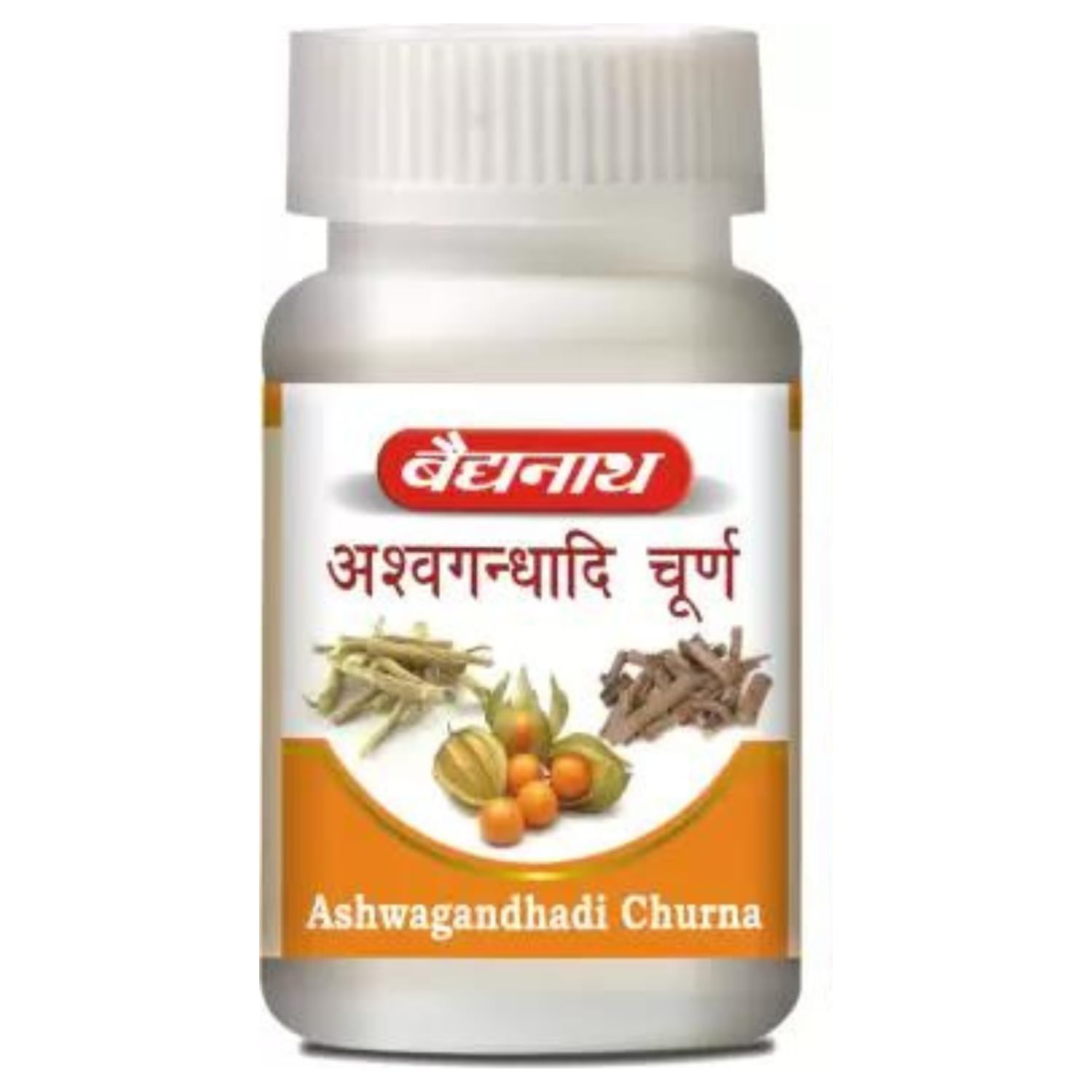 Front pack of Baidyanath Ashwagandhadi Churna 120 g box