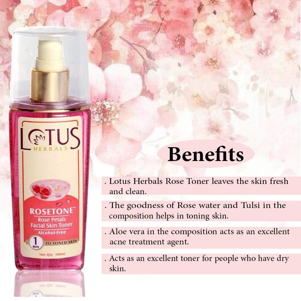 Lotus Herbals Rosetone Rose Petals Facial Skin Toner – view 3