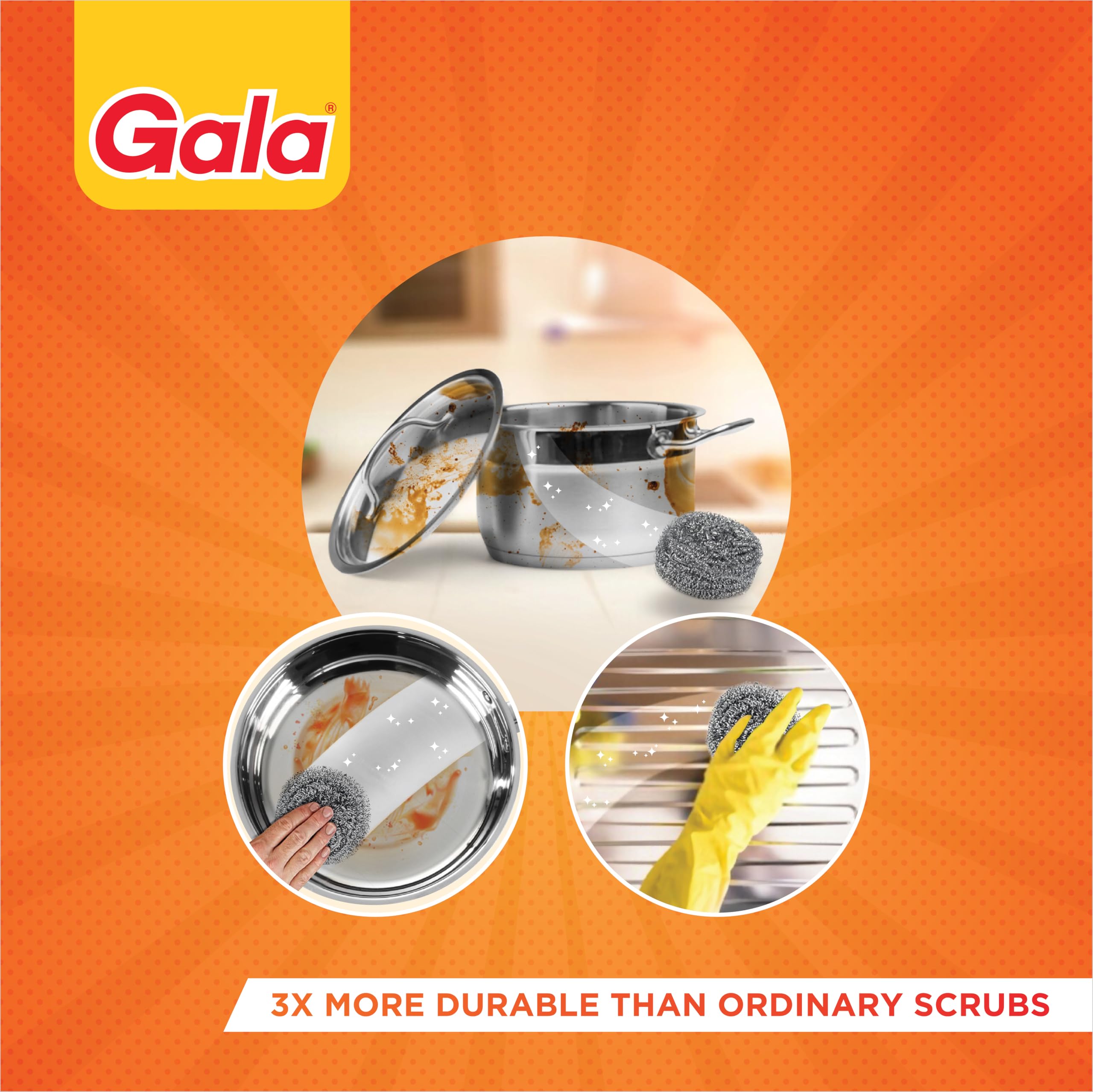 Gala Steel Scrubber Combo Set (Pack of 6) – view 4