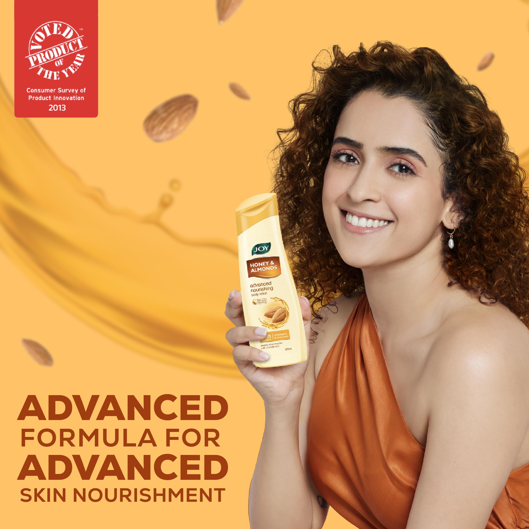 Joy Honey & Almonds Advanced Nourishing Lightweight Summer Body Lotion 300ml With Shea Butter For Summers – view 2