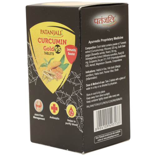 Patanjali Curcumin Gold 95 Tablet 33 g – view 3