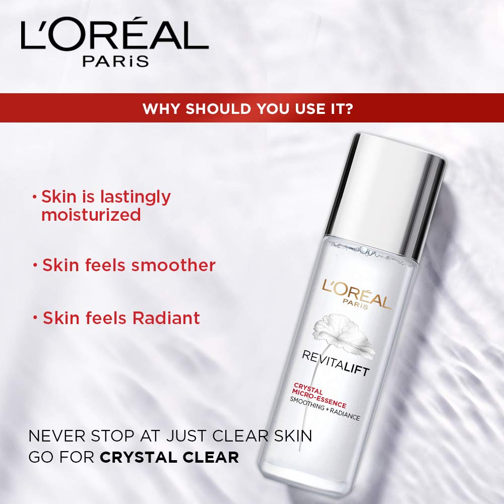 L'Oreal Paris Revitalift Crystal Micro-Essence, Ultra-lightweight facial essence, With Salicylic Acid, For Clear Skin, 22ml – view 2