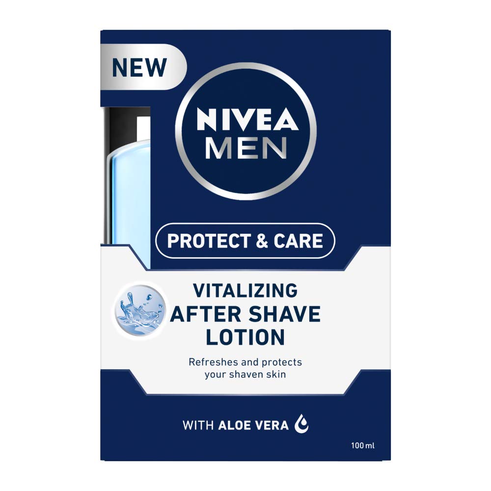 NIVEA MEN after shave lotion bottle for post-shave skin care
