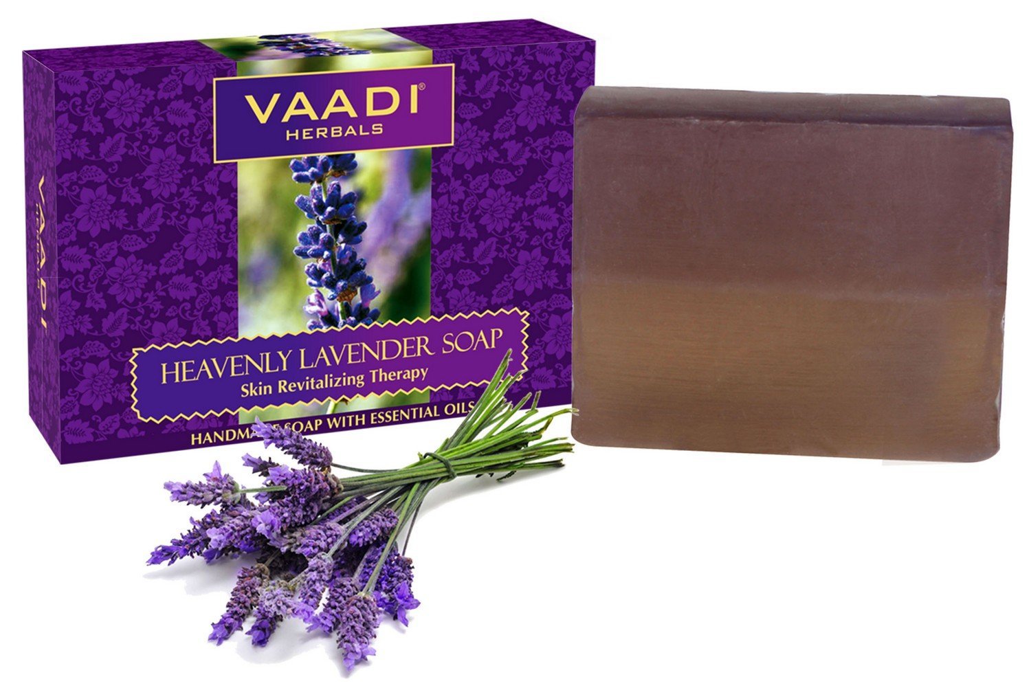 Vaadi Herbals Heavenly Lavender Soap with Rosemary Extract, 75g – view 2