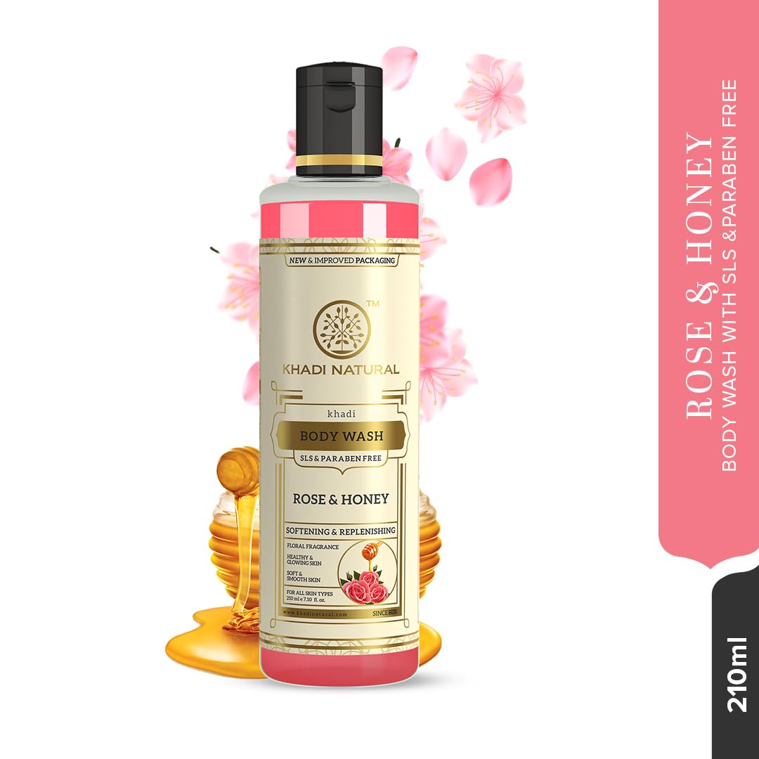 Khadi Natural Rose & Honey Body Wash – view 5