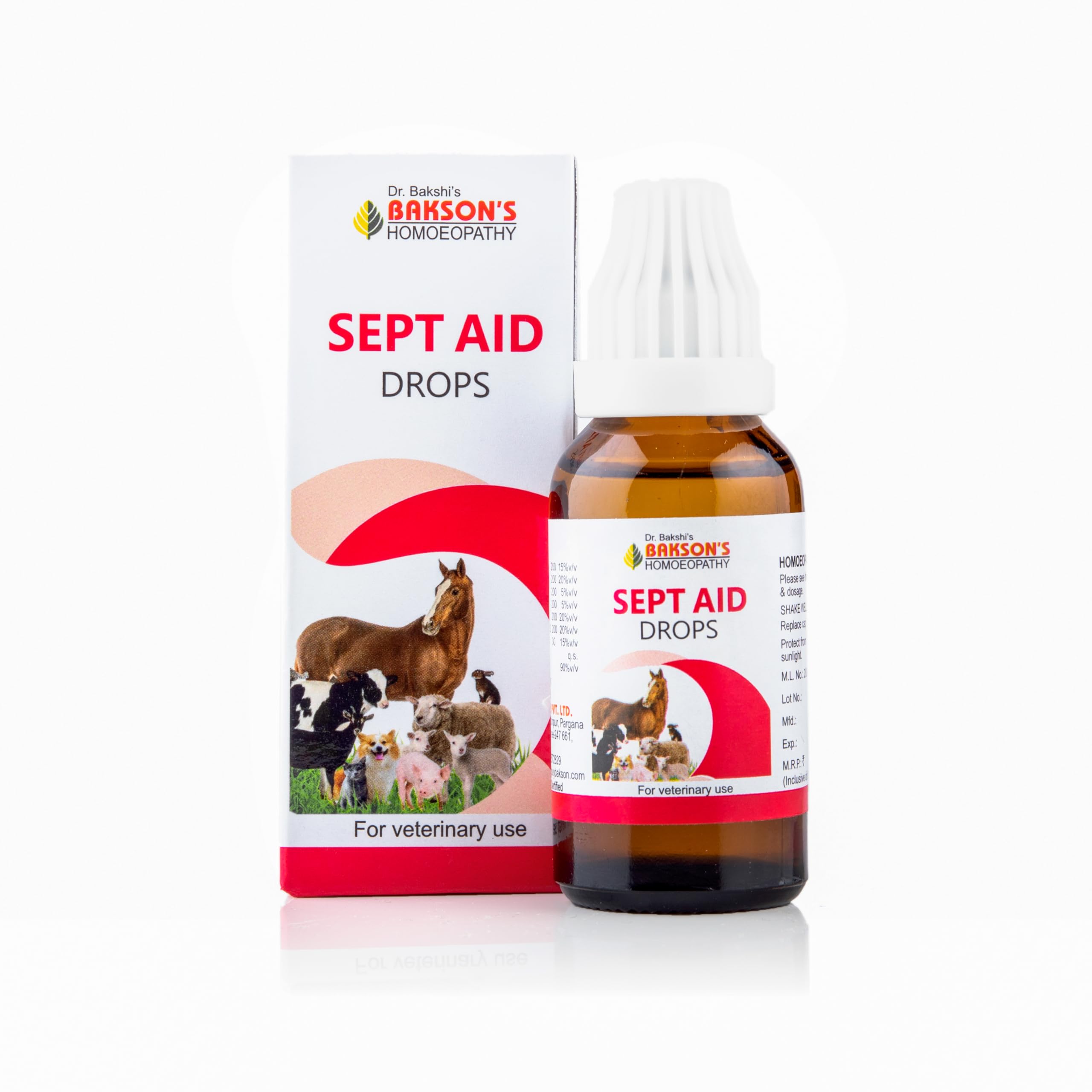 Bakson Veterinary Sept Aid Drops 30 ml product bottle image