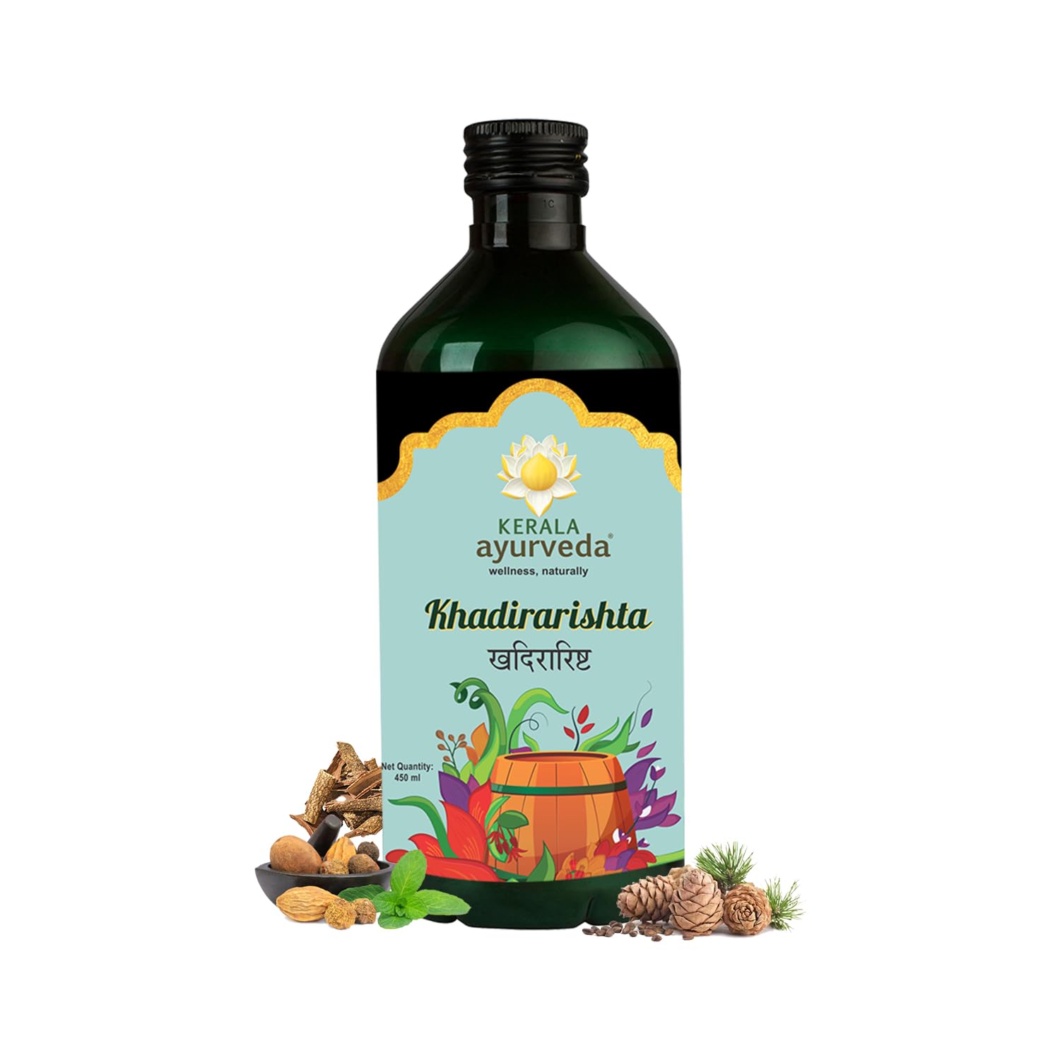 Front bottle of Kerala Ayurveda herbal blood purifier syrup
