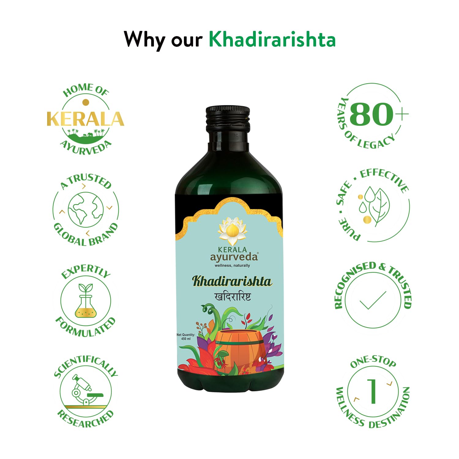 Kerala Ayurveda Khadirarishta 450ml – view 4