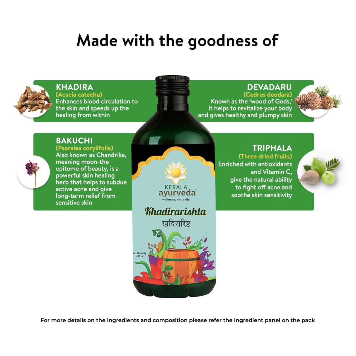 Kerala Ayurveda Khadirarishta 450ml – view 6