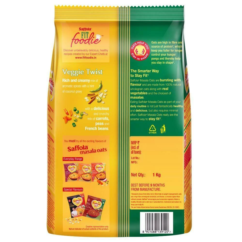 Saffola Veggie Twist Instant Masala Oats 1 Kg – view 2