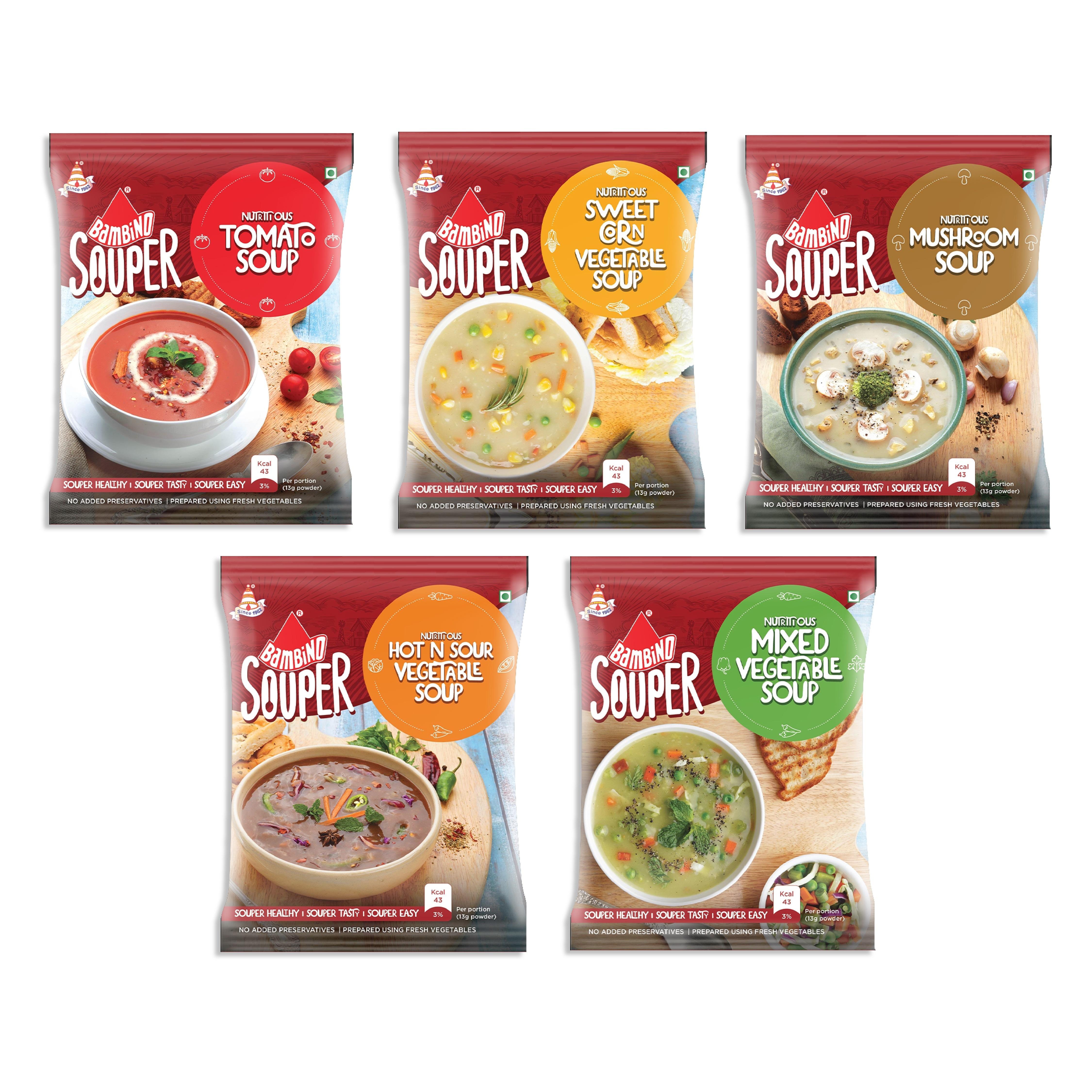 Bambino Assorted Soups Combo 5 Pieces