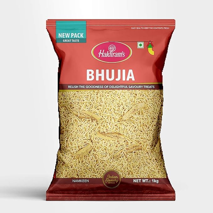 Pack of Haldiram's Bhujia Plain 200 g crunchy namkeen