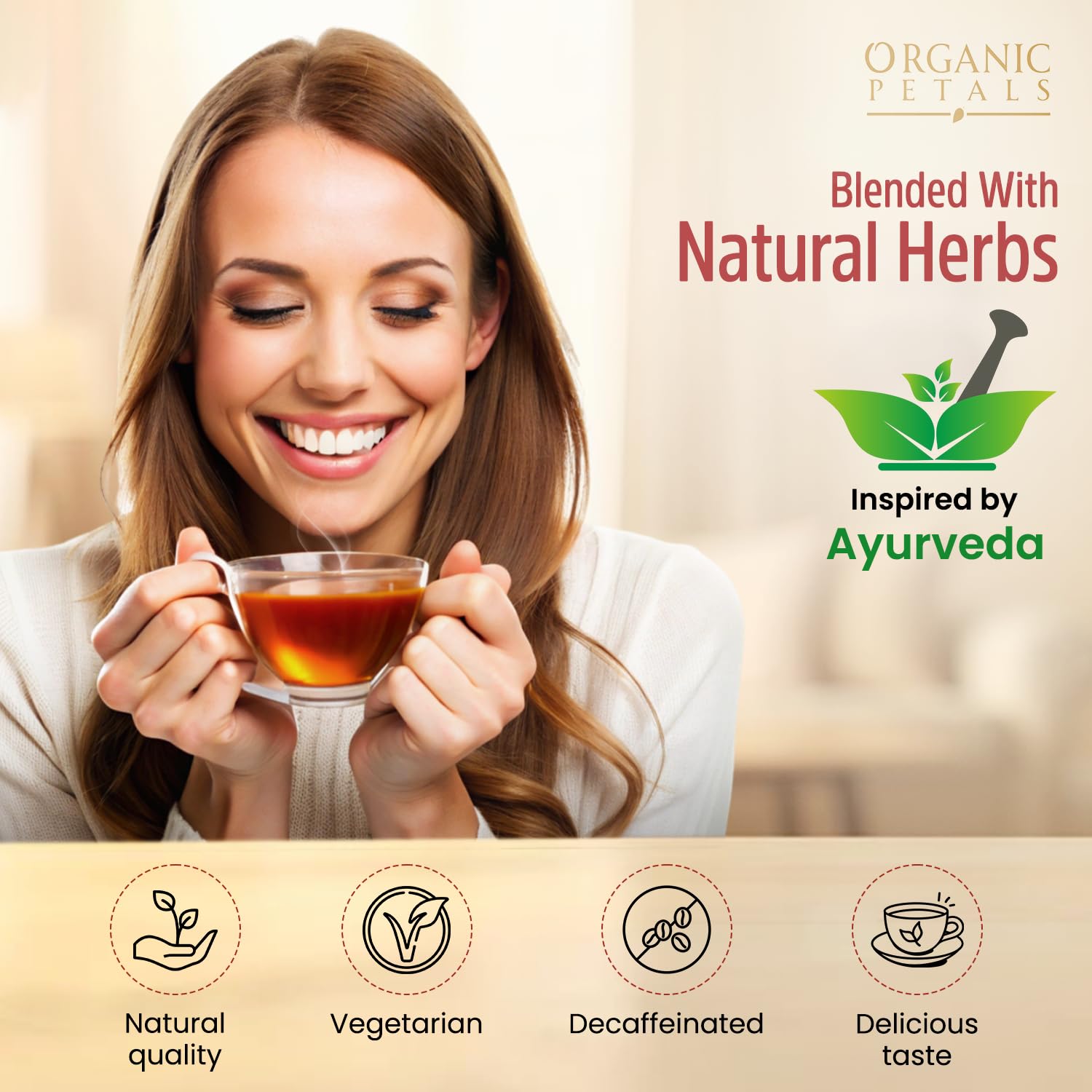 ORGANIC PETALS Detox Herbal Green Tea with Benifits of Cinnamon/Rich in Antioxidants/Hot Or Iced,cinnamon bark for Boosting Immunity and Balancing Body weight/15 Bags in Each Packet(Pack of 2),180gram – view 2