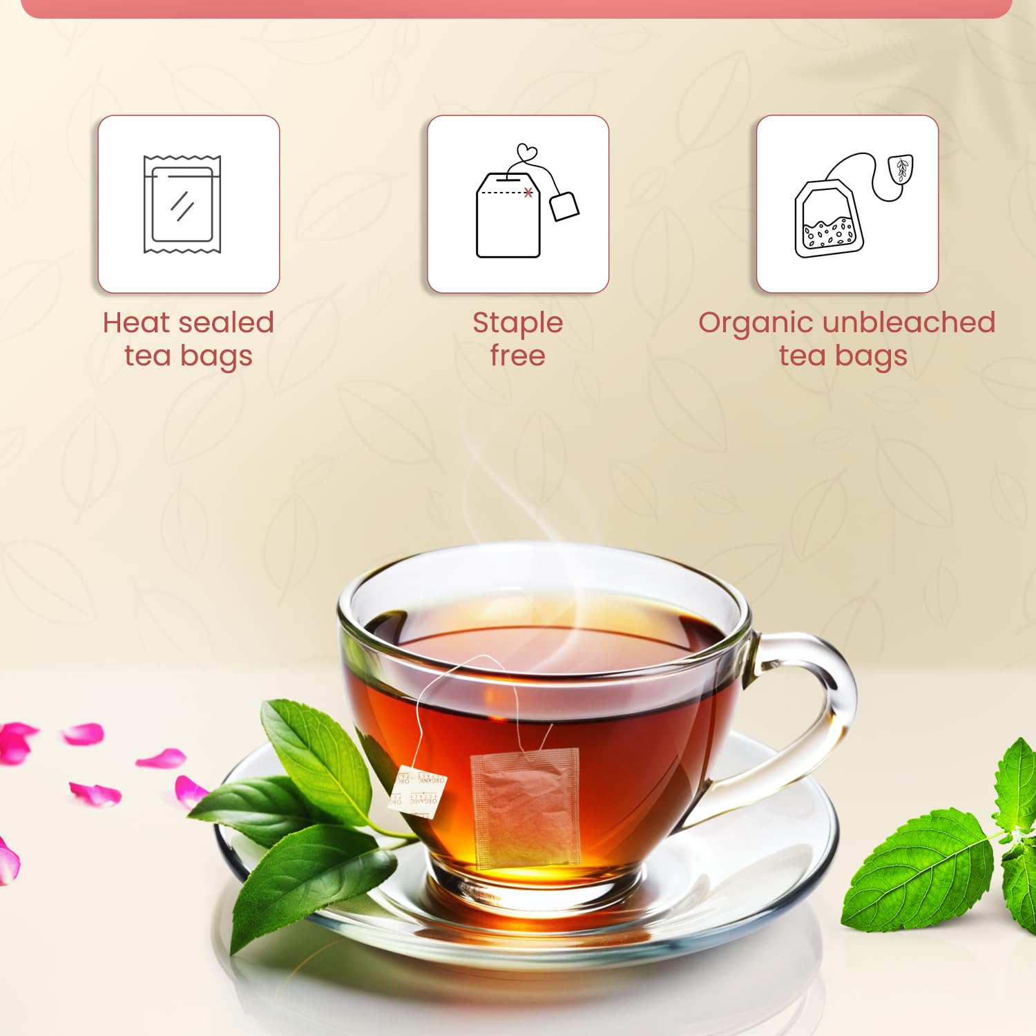 ORGANIC PETALS Detox Herbal Green Tea with Benifits of Cinnamon/Rich in Antioxidants/Hot Or Iced,cinnamon bark for Boosting Immunity and Balancing Body weight/15 Bags in Each Packet(Pack of 2),180gram – view 3
