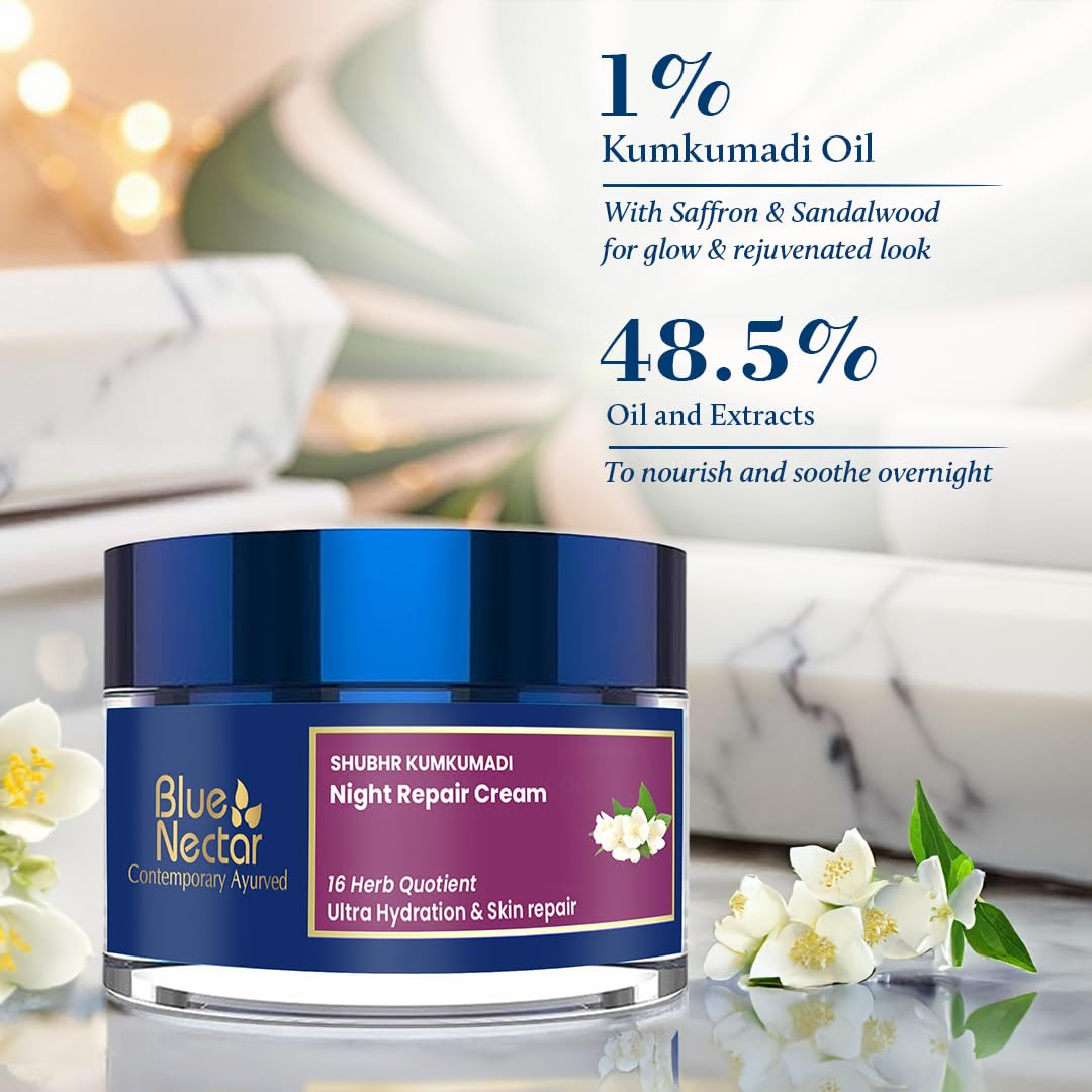 Blue Nectar Kumkumadi Night Cream for Women for Glowing Skin – view 3