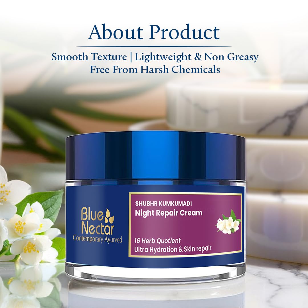 Blue Nectar Kumkumadi Night Cream for Women for Glowing Skin – view 7
