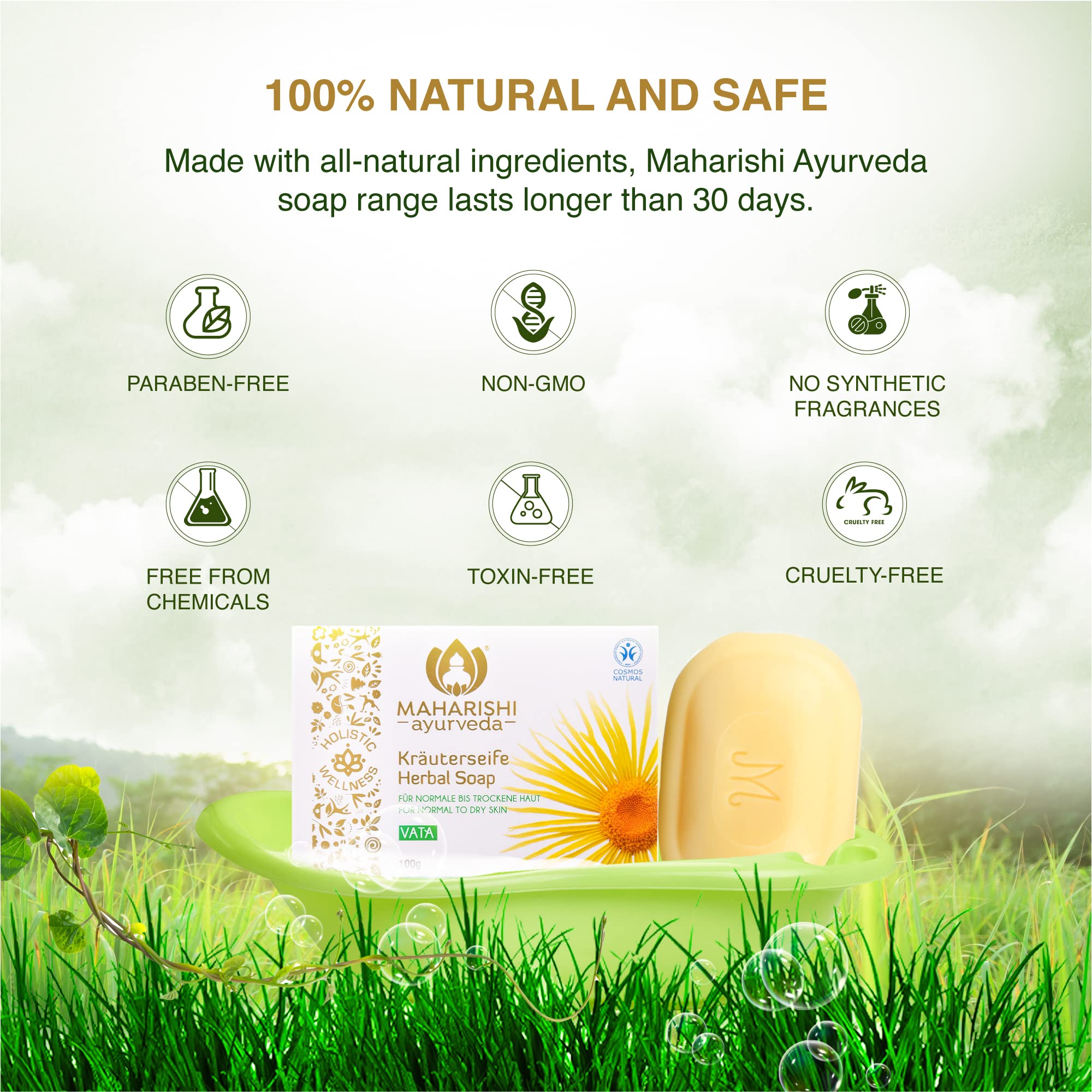 Maharishi Ayurveda lemongrass Soap (100 gm) – view 5