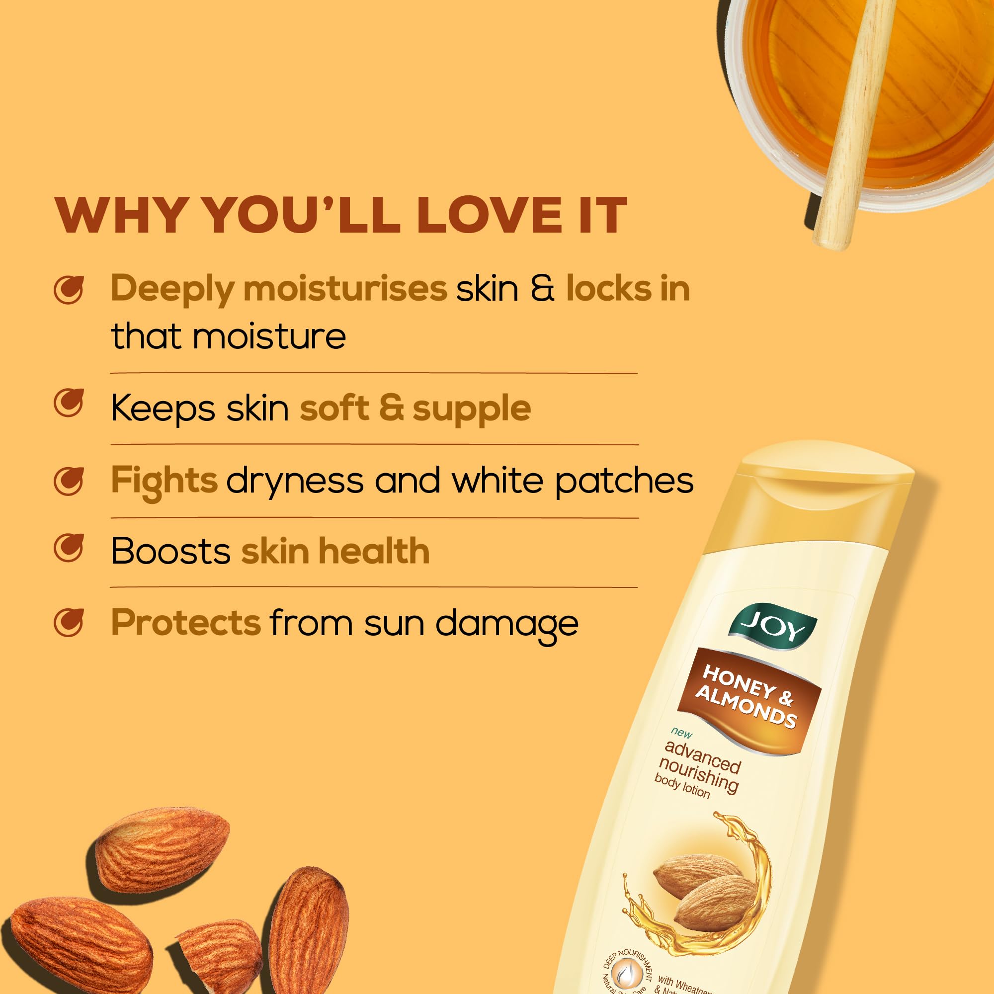 Joy Honey & Almonds Advanced Nourishing Lightweight Body Lotion 300ml x 2 – view 5