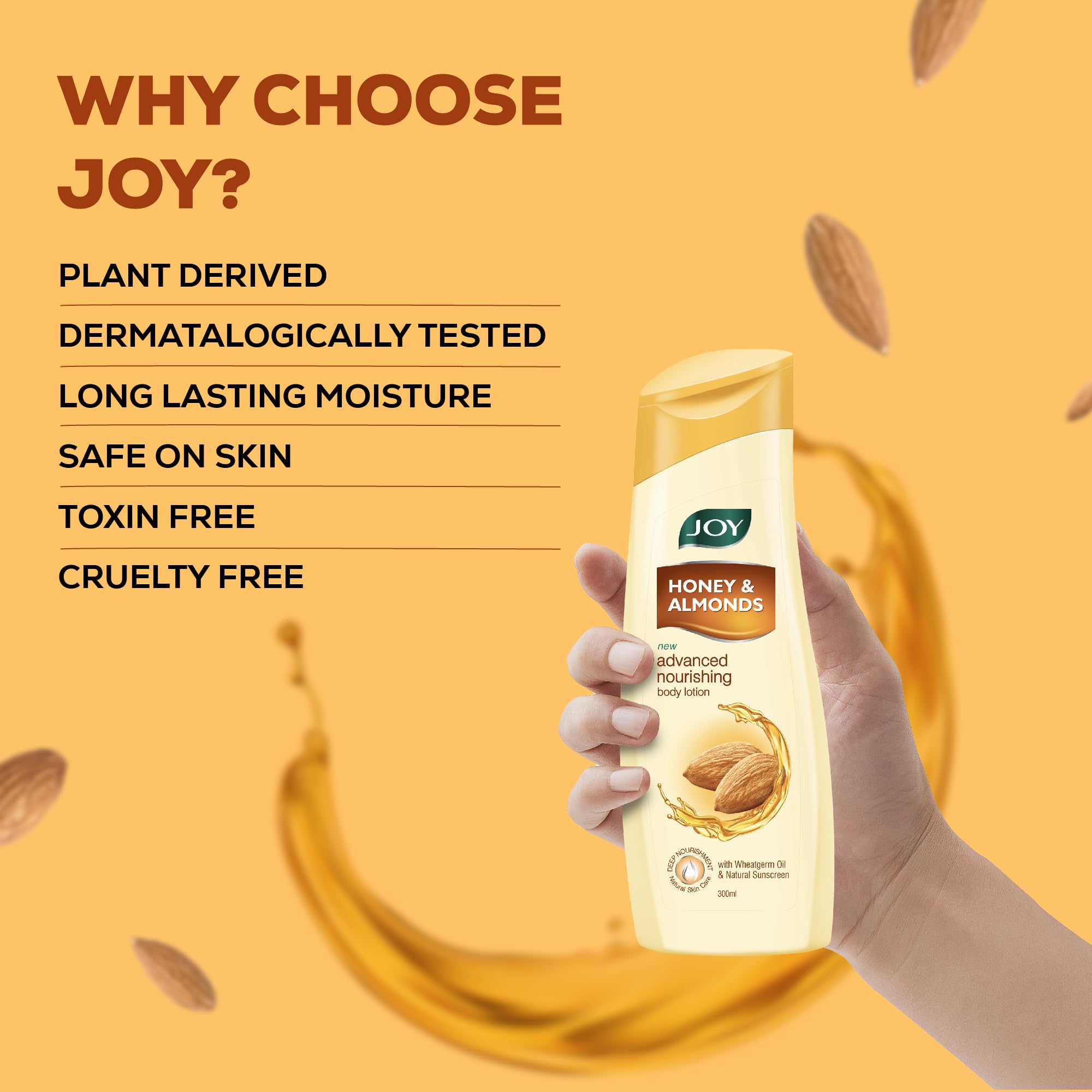 Joy Honey & Almonds Advanced Nourishing Lightweight Body Lotion 300ml x 2 – view 6