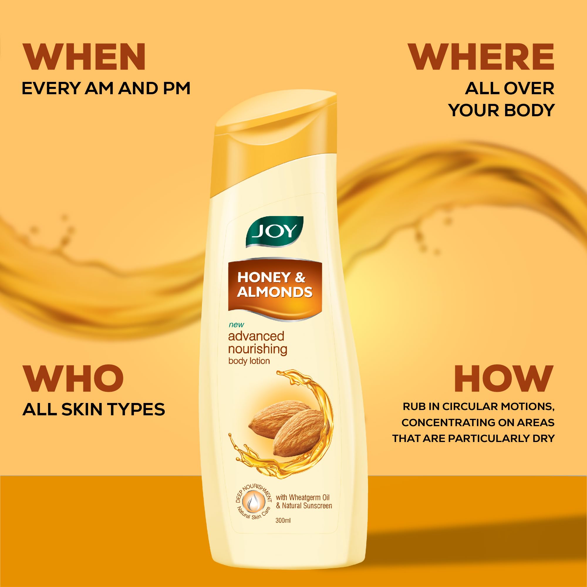 Joy Honey & Almonds Advanced Nourishing Lightweight Body Lotion 300ml x 2 – view 7