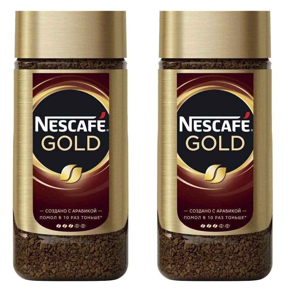 Nestle Nescafe Gold Original instant coffee in glass bottles