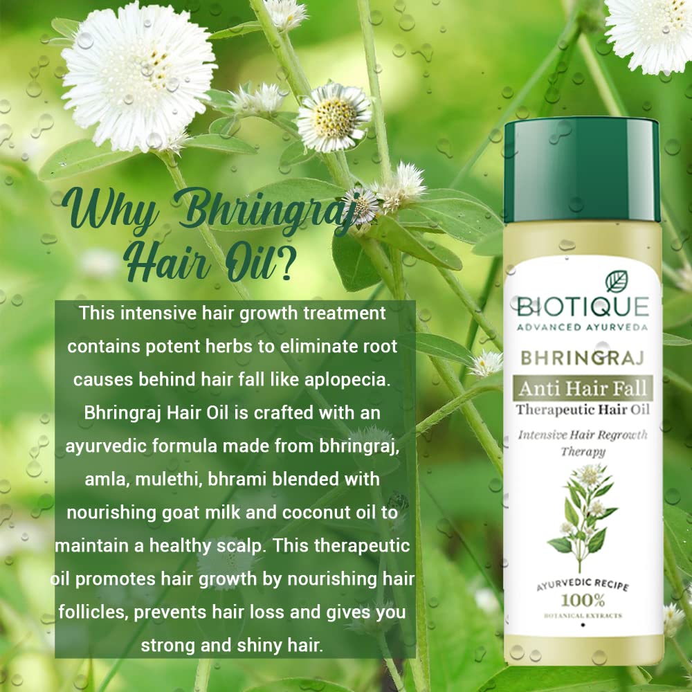 Biotique Biotoque Bhringraj Anti Hair Fall Therapeutic Hair Oil 200Ml – view 7