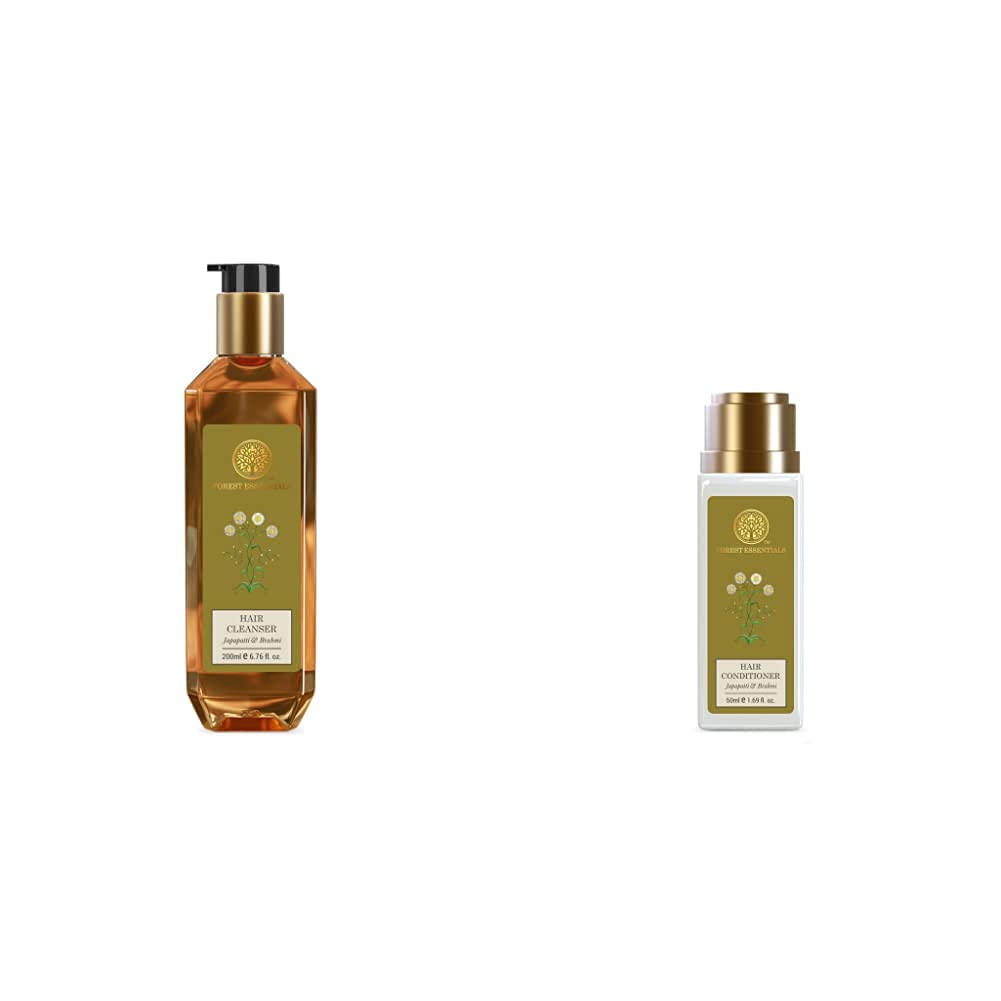 Forest Essentials hair cleanser and conditioner Japapatti Brahmi set