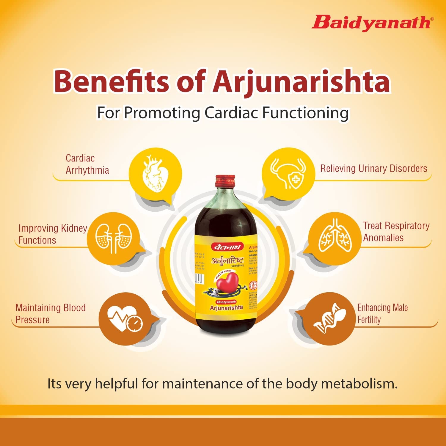 Baidyanath Asli Ayurved Arjunarishta 450Ml (Pack Of 2) - Herbal Tonic For Healthy Heart, Digestion, And Cardiac Function Support – view 4