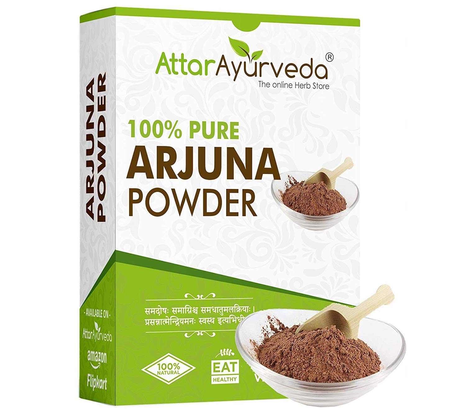Attar Ayurveda Terminalia arjuna powder bottle for adult herbal use