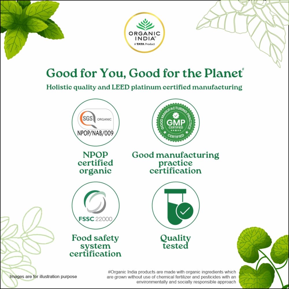 A TATA Product - Organic India Sat Isabgol Psyllium Whole Husk Powder - 100g, With Dietary Fiber, Supports Heart Health & Digestive System, Gluten Free, Non-GMO Project Verified, NPOP & USDA Certified – view 7