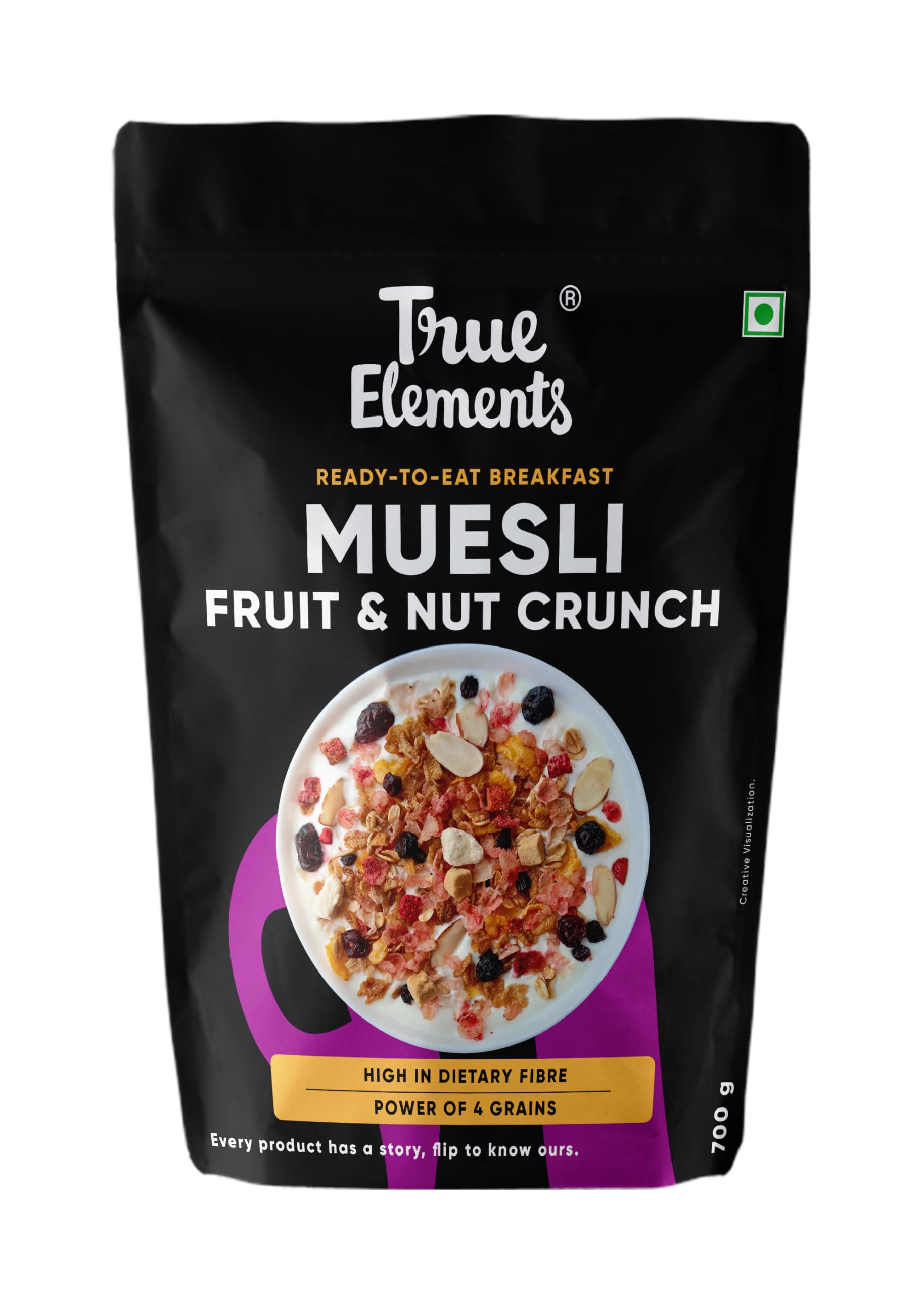 True Elements breakfast muesli bag with fruit and nut blend
