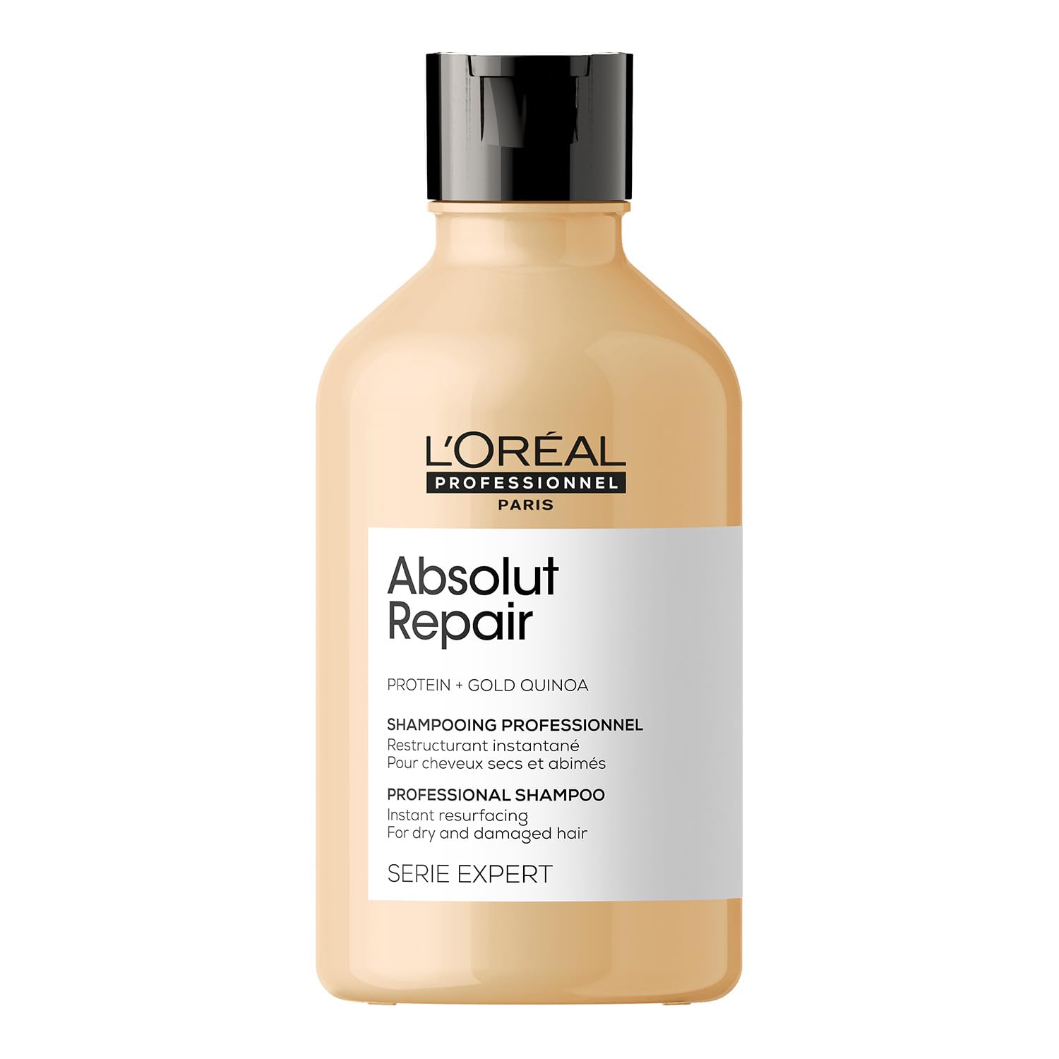 Front bottle of Absolut Repair shampoo for dry damaged hair