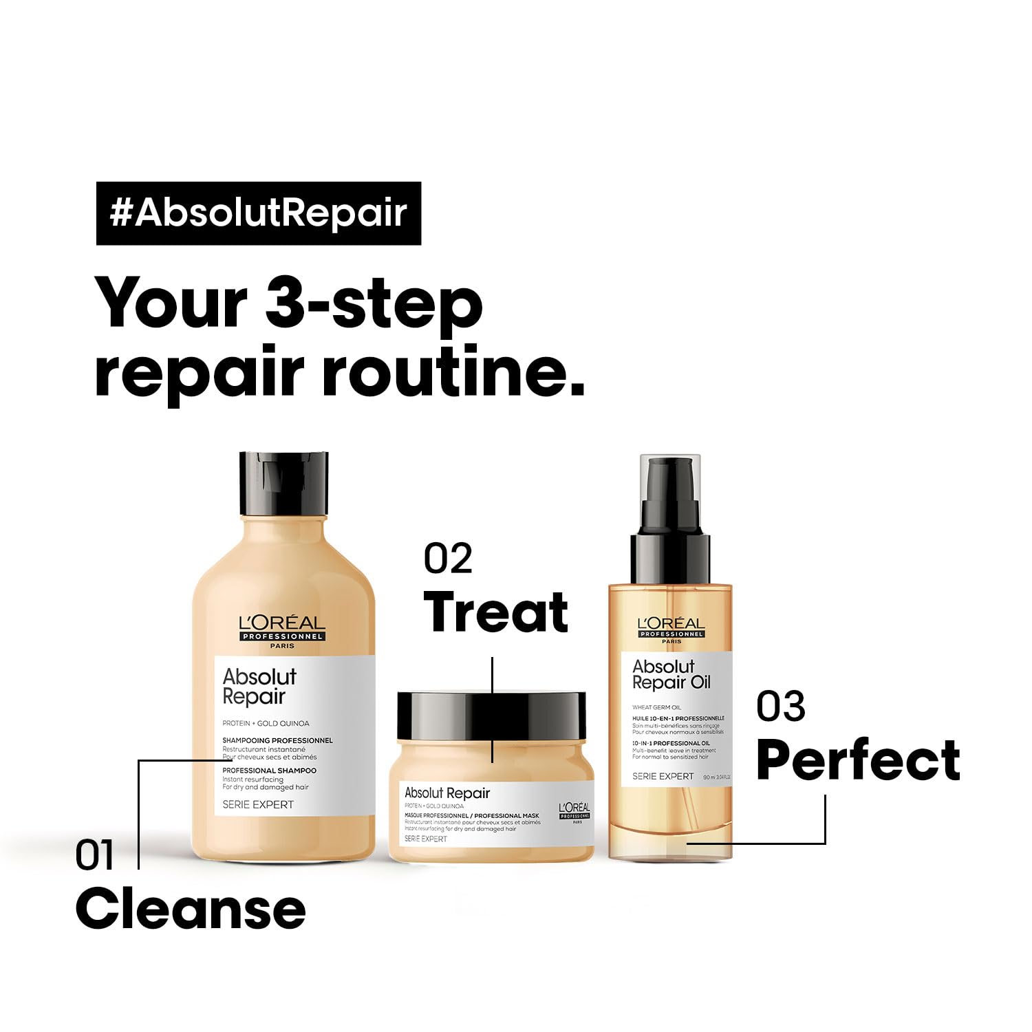 L'OREAL PROFESSIONNEL PARIS Absolut Repair Shampoo For Damaged & Weakend Hair, 300ML – view 7