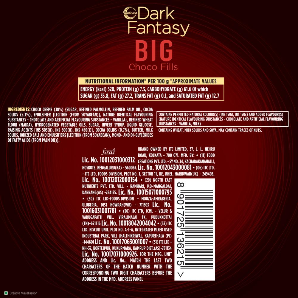 Sunfeast Dark Fantasy Big Choco Filled Cookie 150 G – view 9